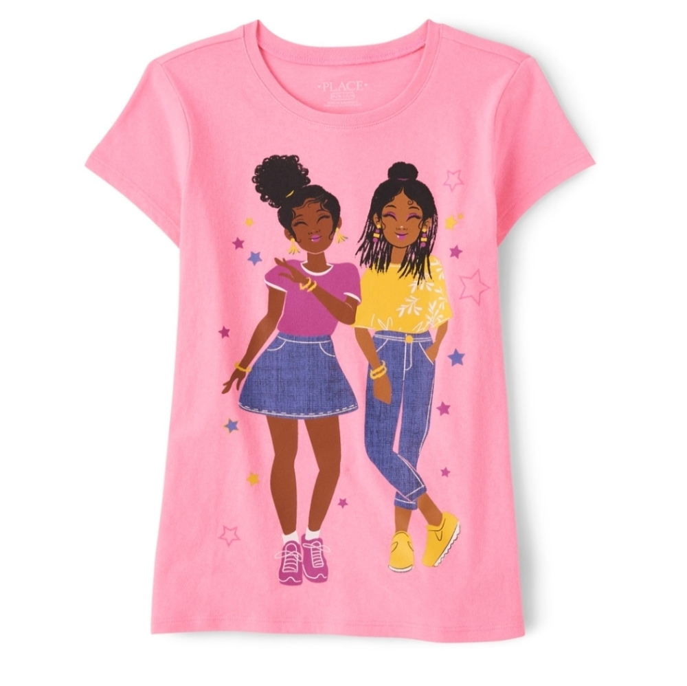 The Children’s PlaceGirls Girl Graphic Tee - Bright Pink